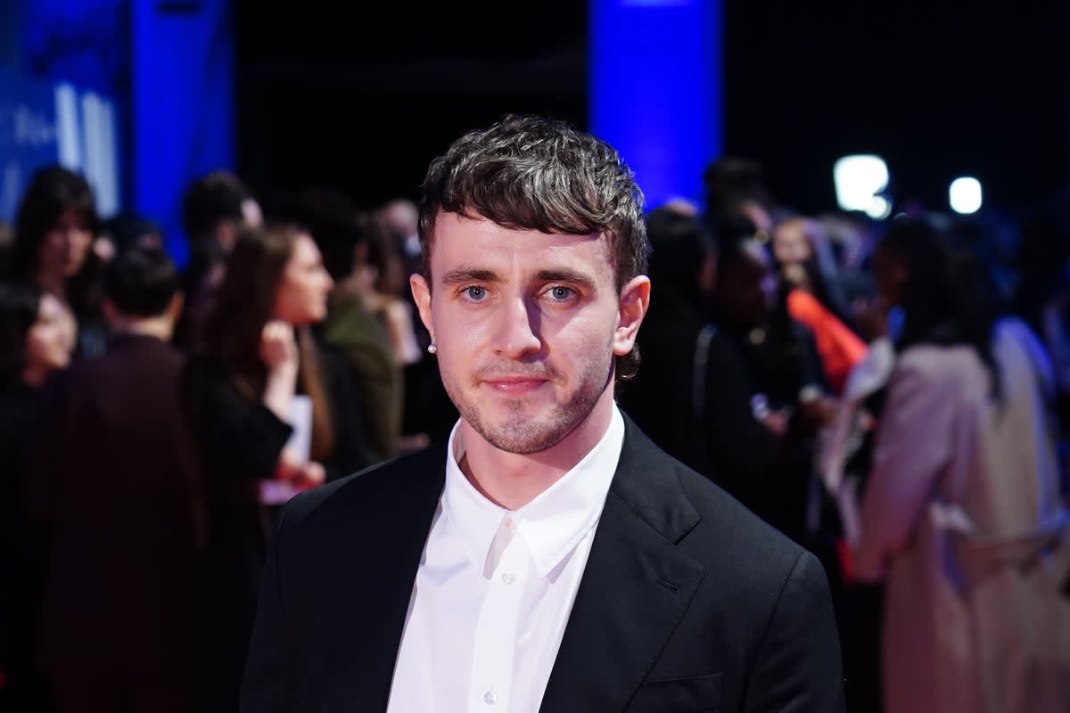 Paul Mescal attending the British Independent Film Awards ceremony at Old Billingsgate in east London (Ian West/PA) (PA Wire)