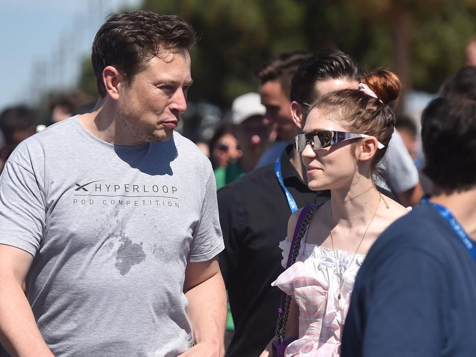 Elon Musk and Grimes pictured together
