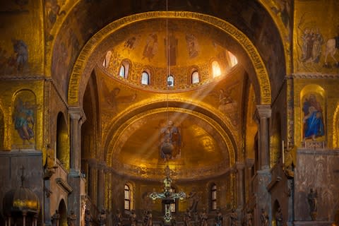 Golden mosaics in San Marco - Credit: GETTY