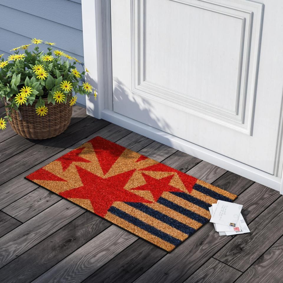 Tena Stars and Stripes Non-Slip Outdoor Door Mat