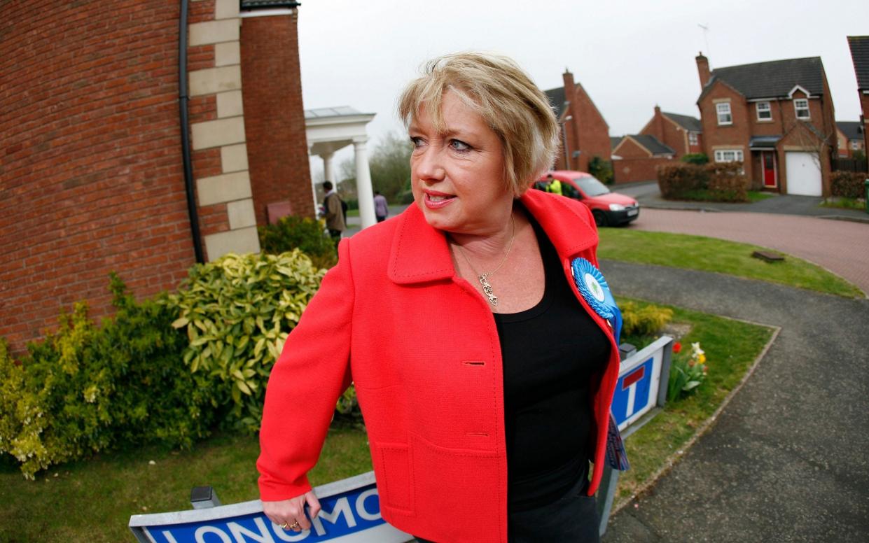 Karen Lumley campaigning in Redditch in 2010: she voted against legalising same-sex marriage despite supporting civil partnerships, as she believed that the Bill would redefine the meaning of marriage and that most of her constituents would not support it - Rii Schroer