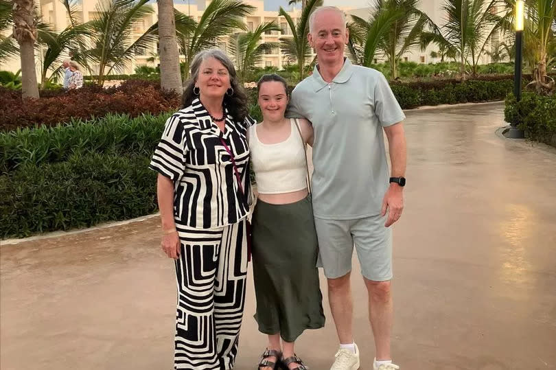 Graham, Josephine and Nina at the five-star luxury resort.