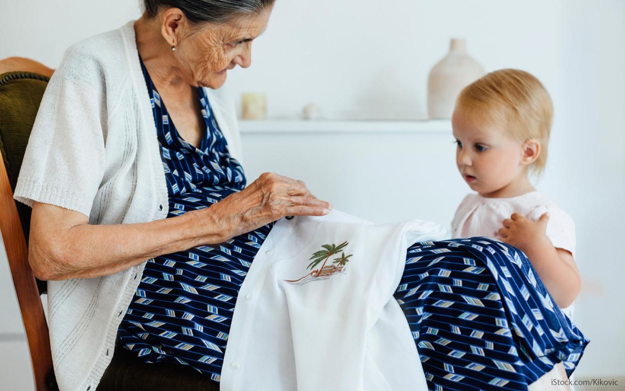 grandmother with grandchild