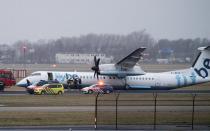 Flybe plane from Edinburgh evacuated after landing gear failed