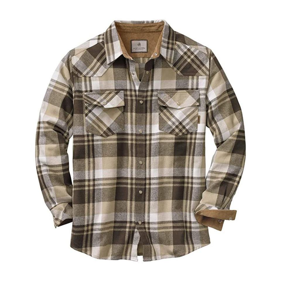 1) Legendary Whitetails Men's Standard Shotgun Western Flannel Shirt