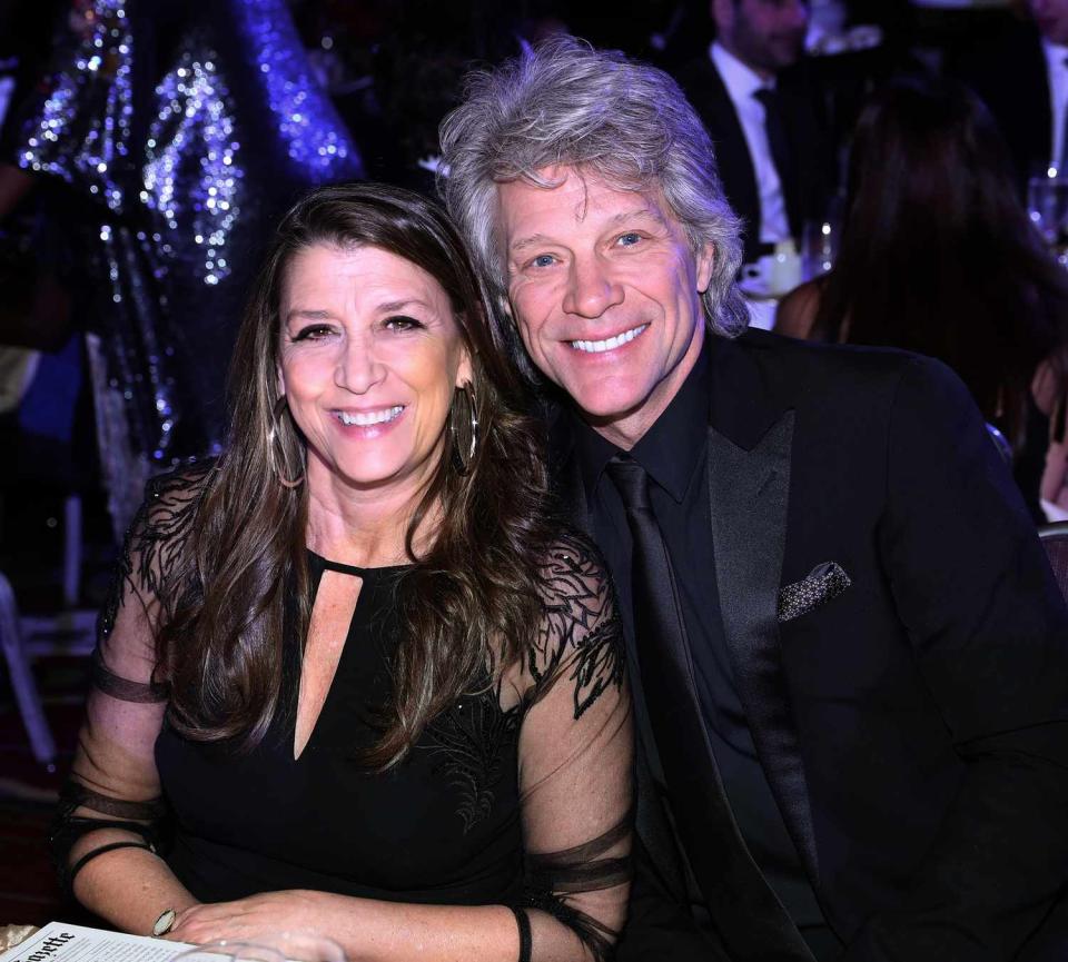 Dorothea Hurley and Jon Bon Jovi accept attend Jackie Robinson Foundation Robie Awards Dinner at Marriot Marquis on March 02, 2020 in New York City