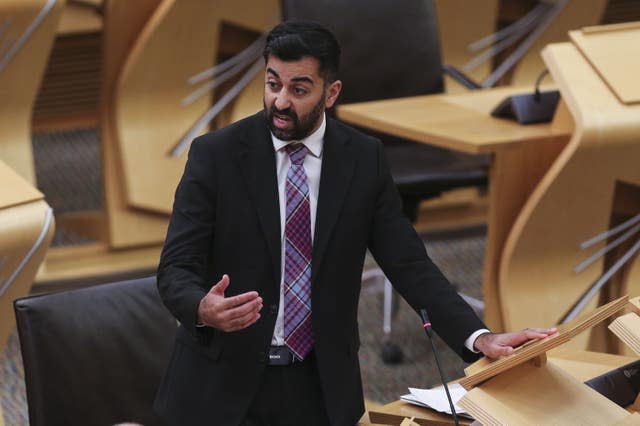 Humza Yousaf in Holyrood