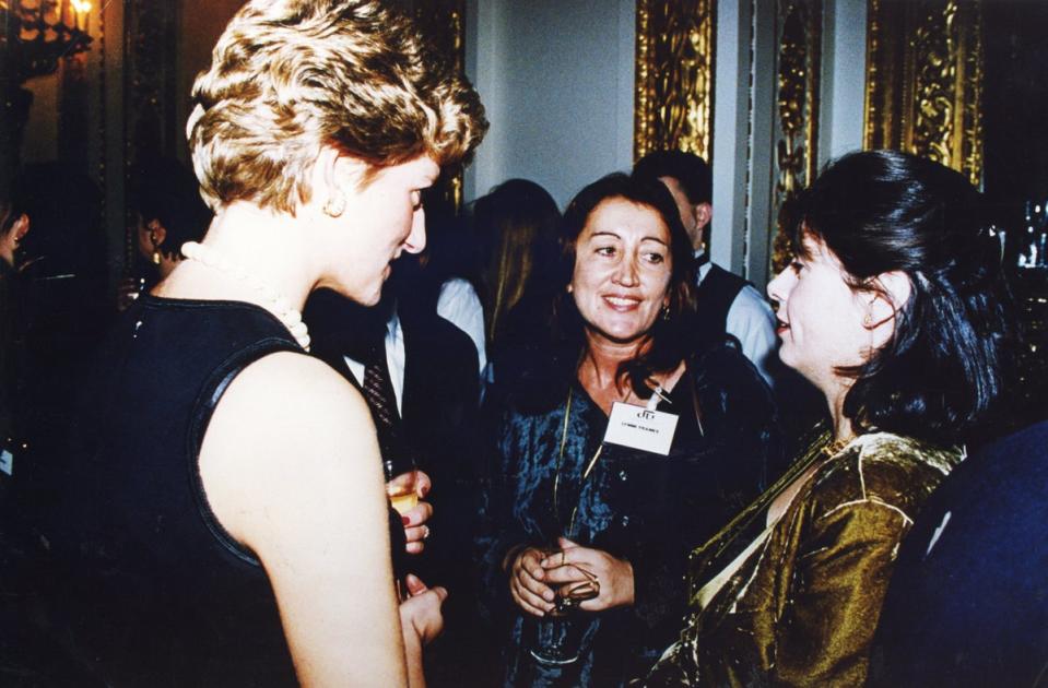 Lynne Franks with Princess Diana and Alexandra Shulman circa 1985 (Lynne Franks)