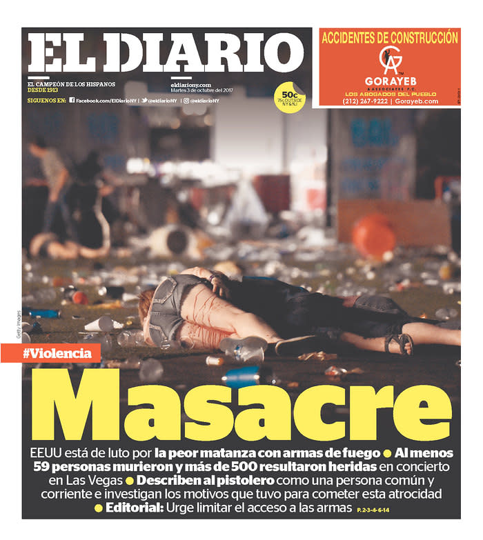 <p>“El Diario – La Prensa,” publsihed in Brooklyn, N.Y. (newseum.org) </p>