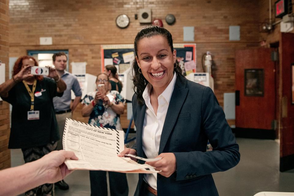 Tiffany Cab&aacute;n, a 2019 candidate for Queens district attorney, is expected to win her city council race. Progressive power on the city council could offset a more moderate mayor. (Photo: Scott Heins/Getty Images)