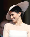 <p>For the occasion, Meghan wore a light pink dress with sheer sleeves from Goat which <span>retails</span><span> for AU$850. </span>Photo: Getty </p>