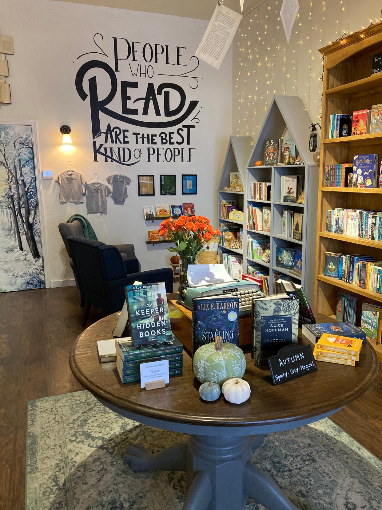 Amber Treat opened Shop Around the Corner Books, a charming store that's less than 500 square feet, in Redding, California in 2021.