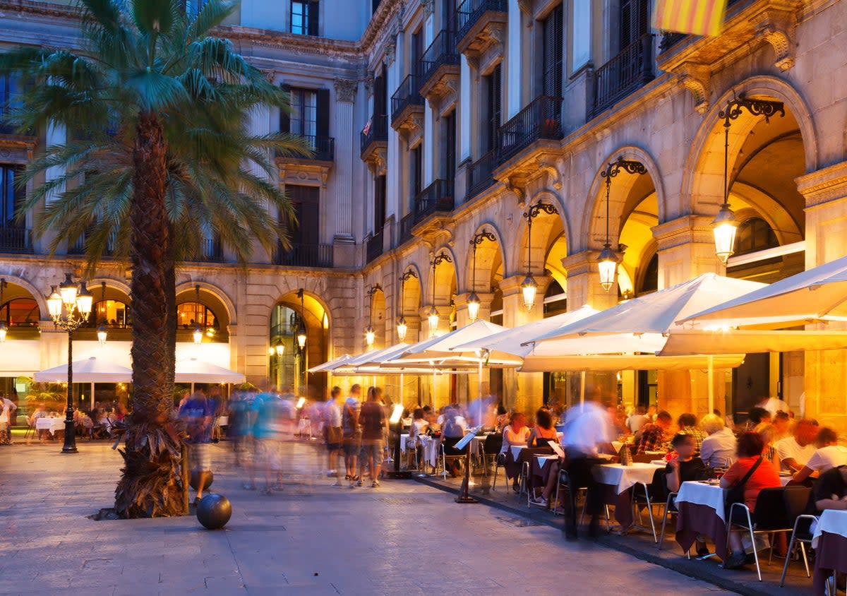 Plaça Reial, in Barcelona, is popular with tourists in the evening (Getty Images/iStockphoto)