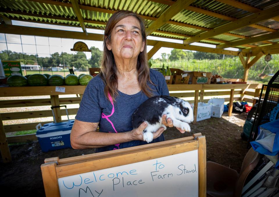 Kate Harrison, who runs My Place Farm Stand with her husband, Bill, dismissed the investigation into the Capitol attack, saying "it was a setup against the people of the United States."