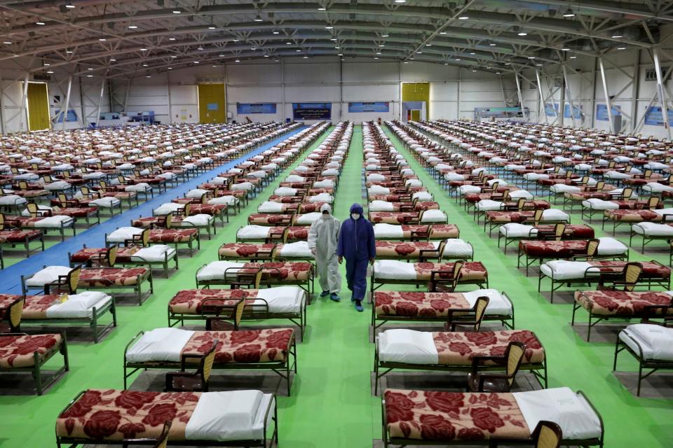 Field camps have been set up in Iran to deal with the pandemic (AP)