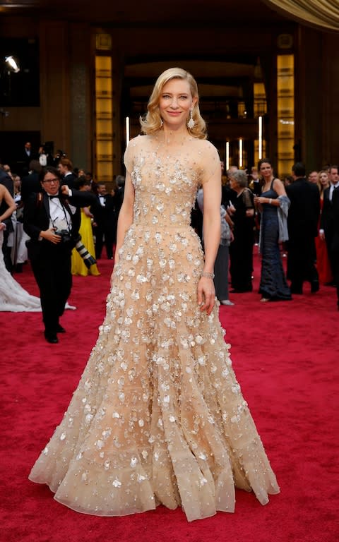 Cate Blanchett wearing the most expensive Armani dress ever created - Credit: Reuters