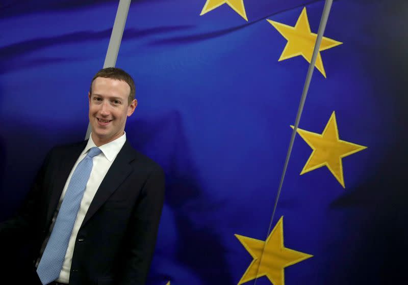 Facebook Chairman and CEO Mark Zuckerberg is seen before a meeting at EU Commission headquarters in Brussels