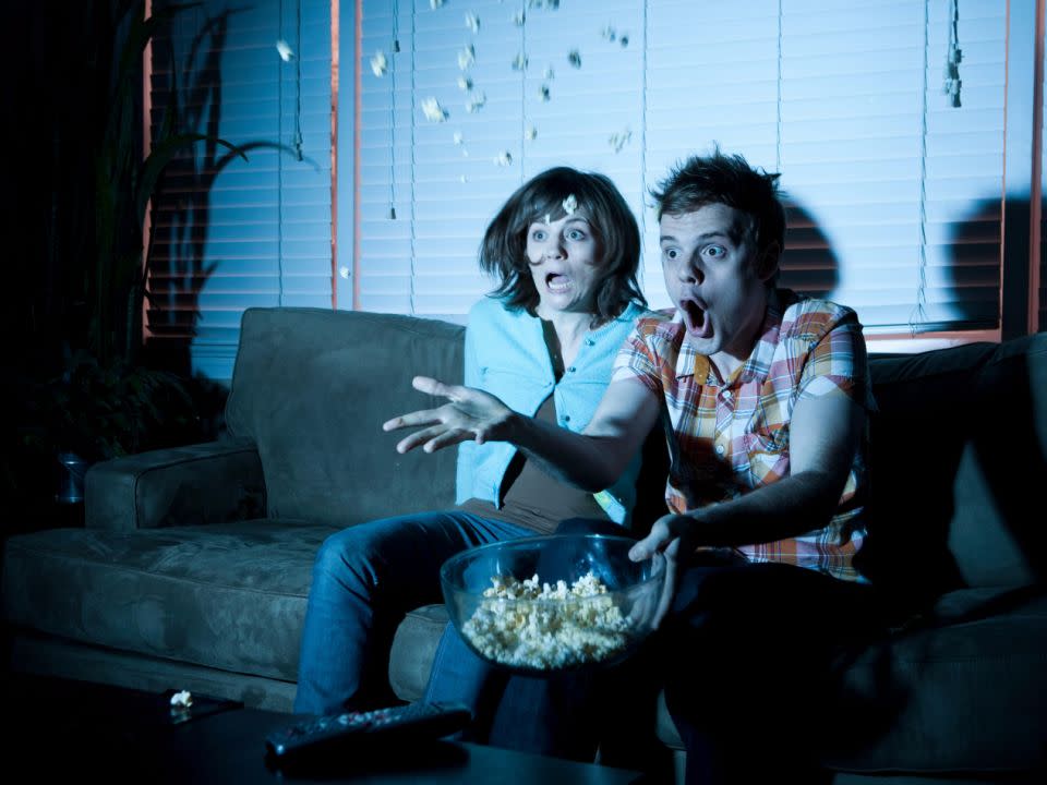 You won't be able to sleep so you might as well eat popcorn. Source: Getty
