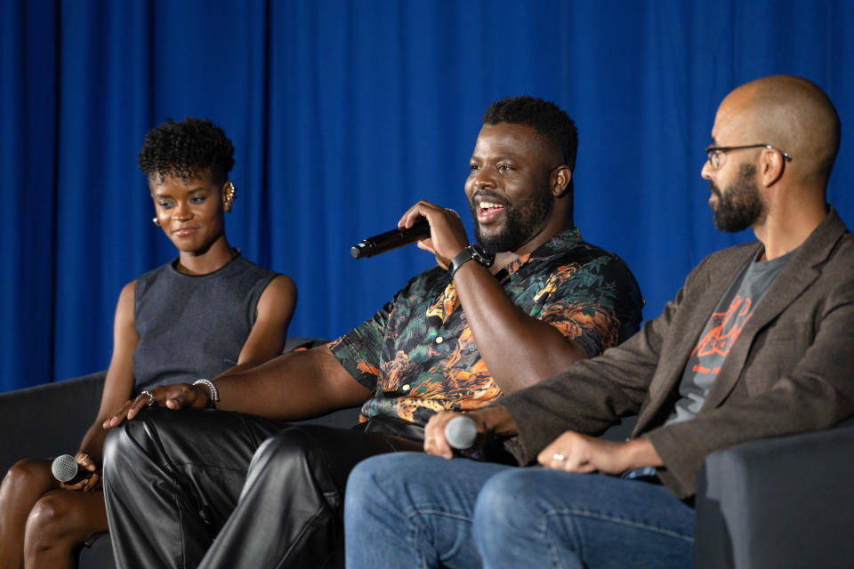 Letitia Wright, Winston Duke, Nate Moore