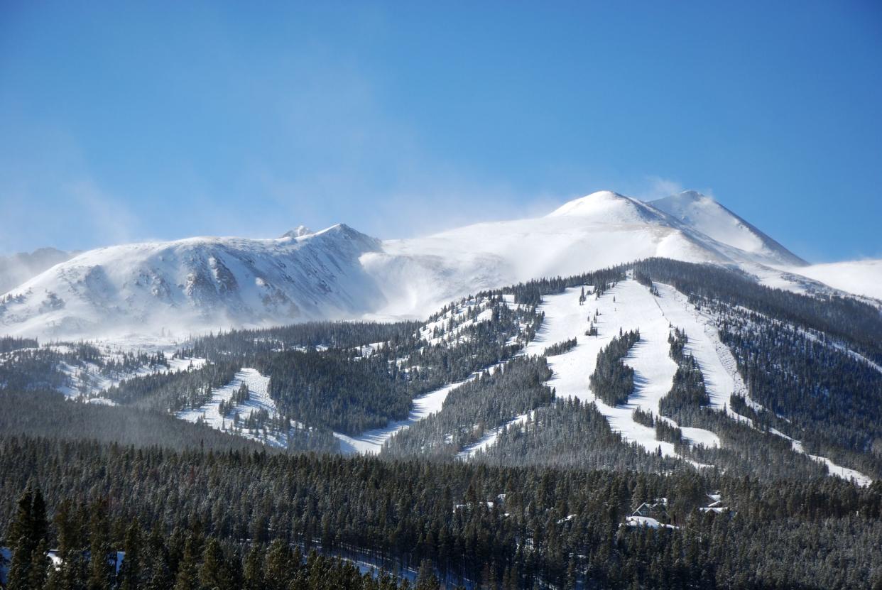 A distant view of Breckenridge ski area.See my other Mountain Scenery Images!