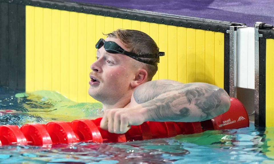 Adam Peaty was back in the pool just hours after his defeat in the men’s 100m breaststroke (Tim Goode/PA) (PA Wire)