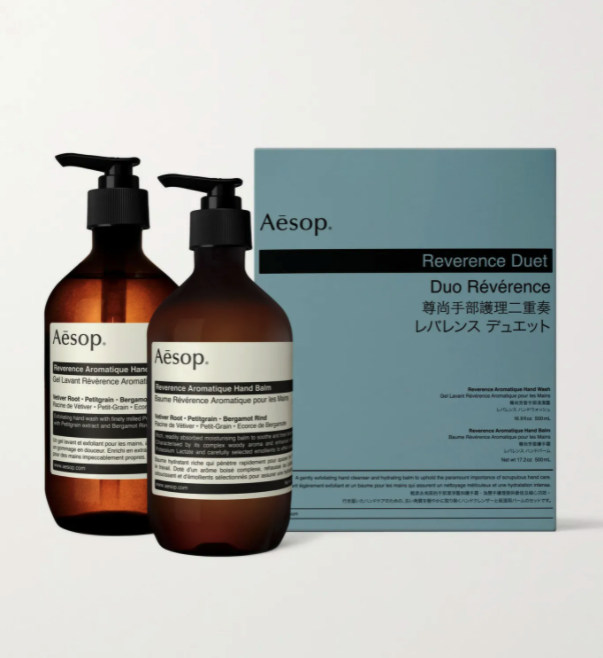 <p><strong>Aesop</strong></p><p>mrporter.com</p><p><strong>$127.00</strong></p><p><a href="https://go.redirectingat.com?id=74968X1596630&url=https%3A%2F%2Fwww.mrporter.com%2Fen-us%2Fmens%2Fproduct%2Faesop%2Fgrooming%2Fbath-and-body-sets%2Freverence-duet-2-x-500ml%2F34480784412041657&sref=https%3A%2F%2Fwww.menshealth.com%2Ftechnology-gear%2Fg34445542%2Fbest-gifts-for-couples%2F" rel="nofollow noopener" target="_blank" data-ylk="slk:BUY IT HERE;elm:context_link;itc:0;sec:content-canvas" class="link ">BUY IT HERE </a></p><p>For the luxe couple on your list, Australian brand Aēsop is the holy grail of fancy soap and matching lotion. Here, a practical gift that's certain to impress any chic couple on your shopping list. </p>