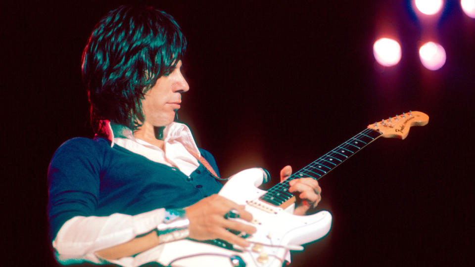 Jeff Beck, performing with the Jan Hammer Group at the Providence Civic Center on October 7, 1976