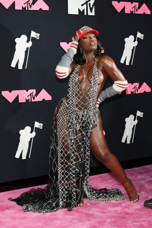 <p>Doechii wearing DSquared2 at the 2023 MTV Video Music Awards in Newark.</p><p>Photo: Dia Dipasupil/FilmMagic)</p>