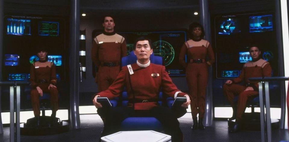 George Takei as Captain Sulu in the 1991 film Star Trek VI: The Undiscovered Country.