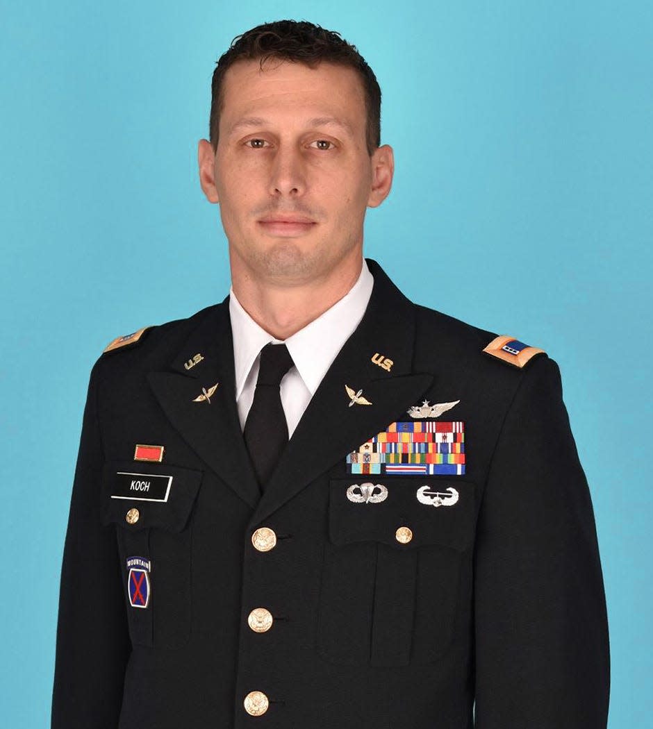 Chief Warrant Officer 4 Christian Koch, 39, of Honeoye Falls was killed in a military helicopter crash in Mendon on Jan. 20, 2021.