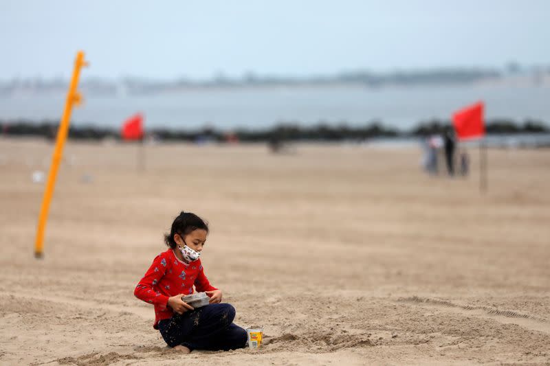 Coney Island beach on Memorial Day weekend during the outbreak of the coronavirus disease (COVID-19) in Brooklyn, New York City