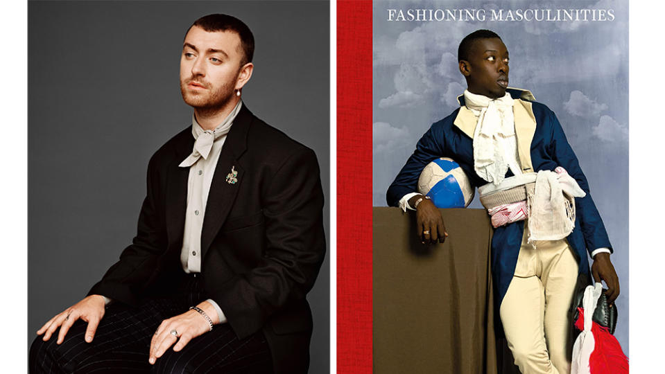 Sam Smith photographed by Alasdair McLellan; the cover of "Fashioning Masculinties".