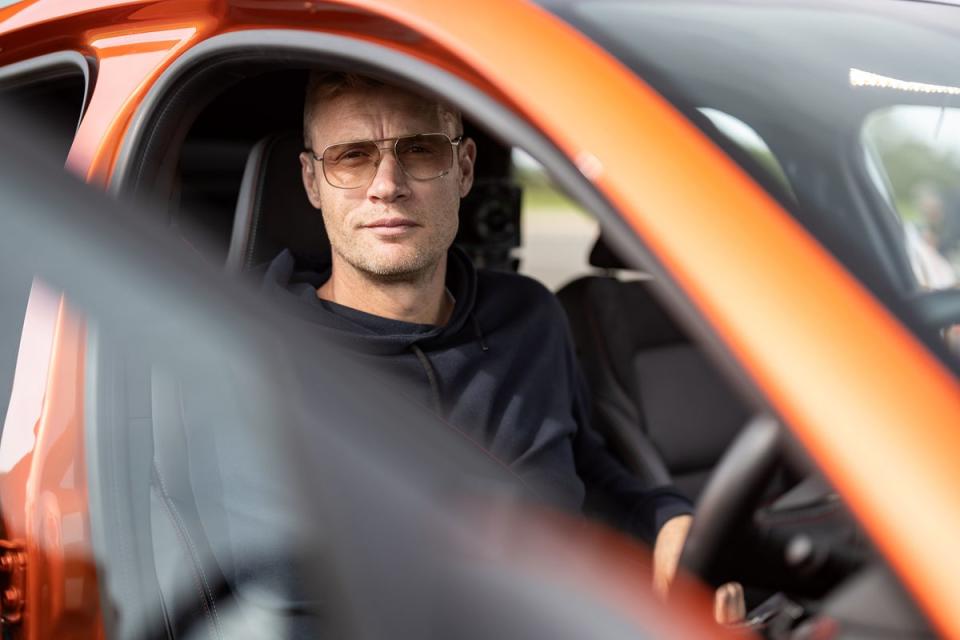 Flintoff on ‘Top Gear' (BBC/Lee Brimble)