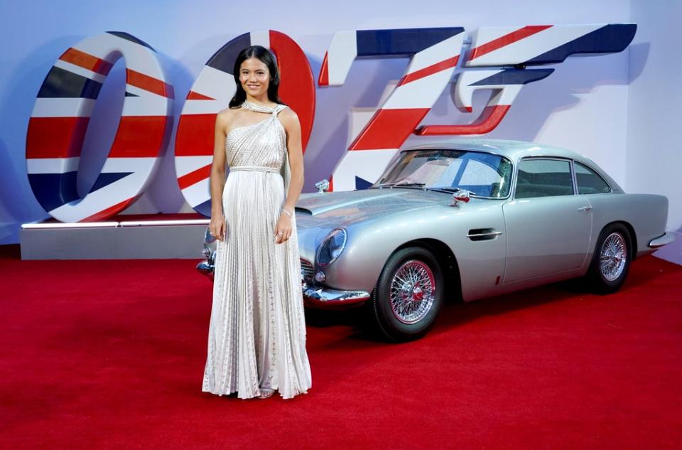 US Open champion Emma Raducanu was among the stars to light up the premiere in London (Ian West/PA) (PA Wire)