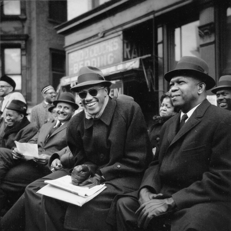 Malcolm X(center) with Percy Sutton(left) and Human Jack