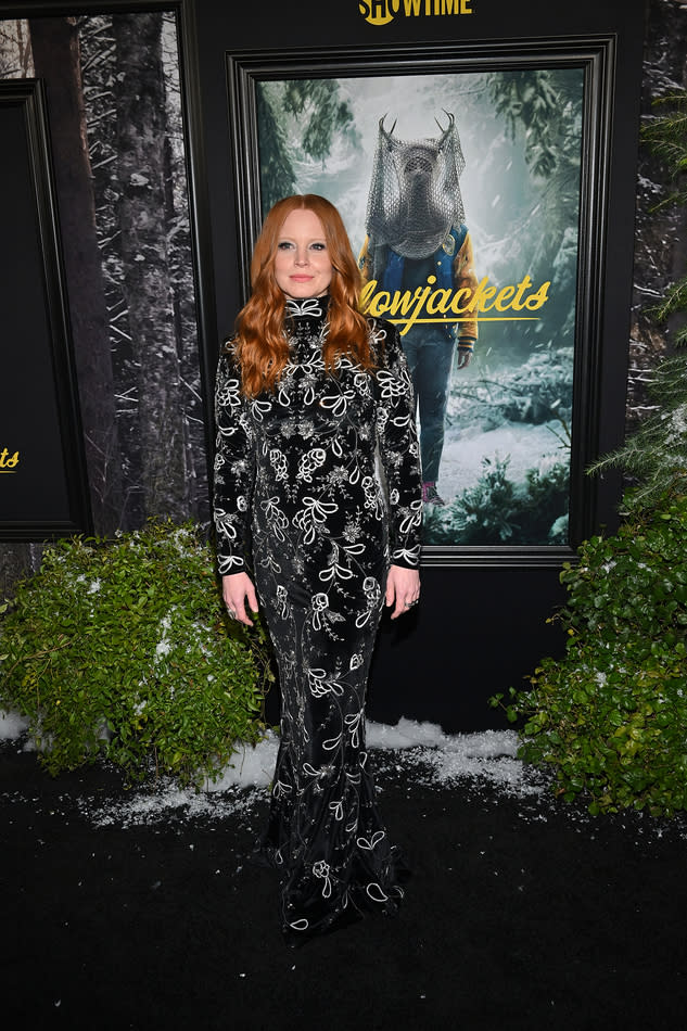 <p>Lauren Ambrose attends Showtime’s “Yellowjackets” season two premiere at TCL Chinese Theatre on March 22, 2023, in Los Angeles. </p>