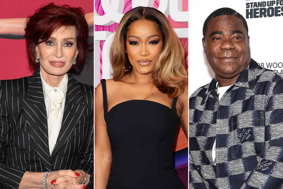 <p>Getty</p> Sharon Osbourne, Keke Palmer, Tracy Morgan 