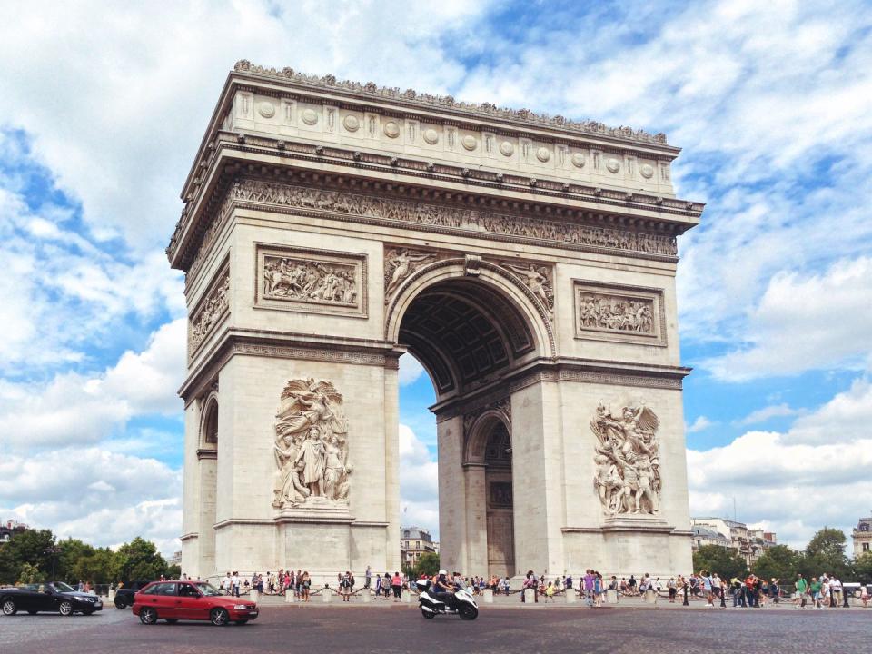 view of arc de triomphe during the day, paris