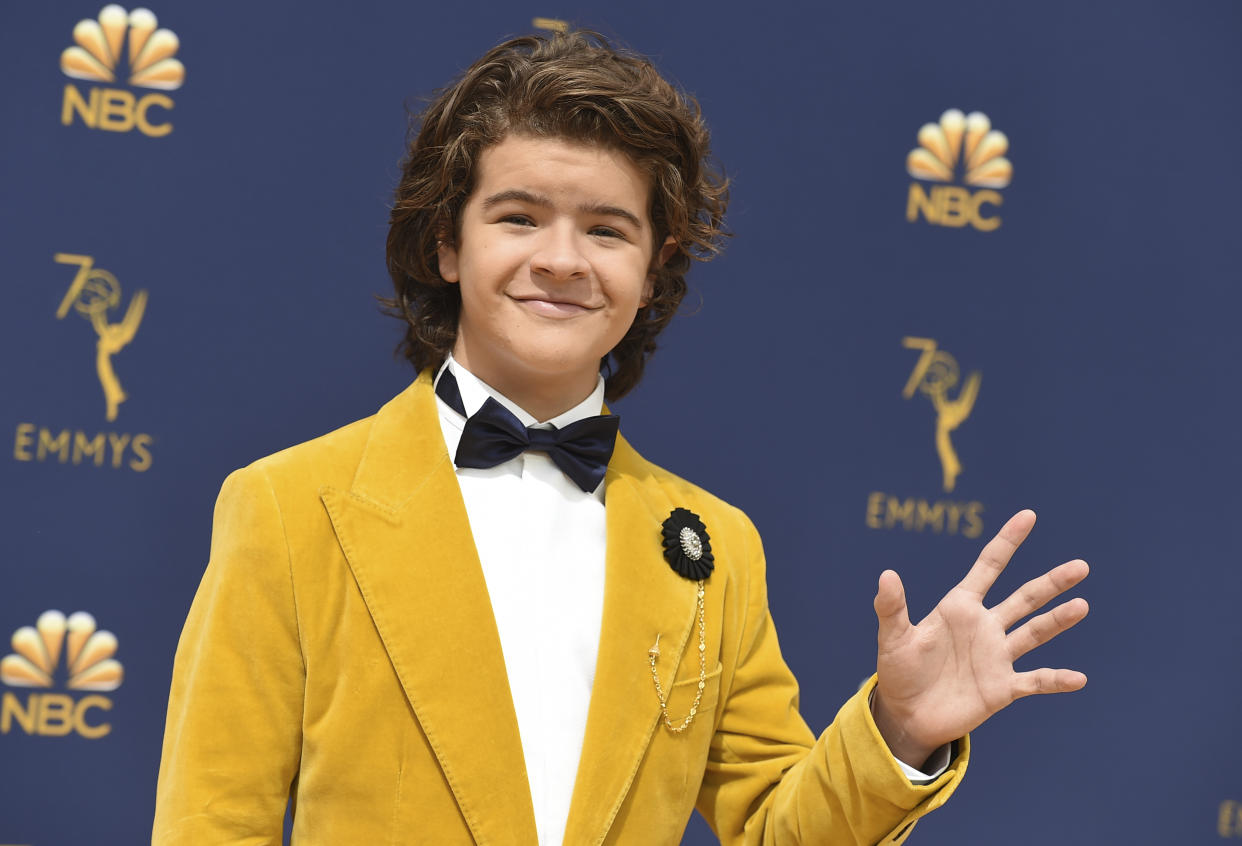 Gaten Matarazzo arrives at the 70th Primetime Emmy Awards on Monday, Sept. 17, 2018, at the Microsoft Theater in Los Angeles. (Photo by Jordan Strauss/Invision/AP)