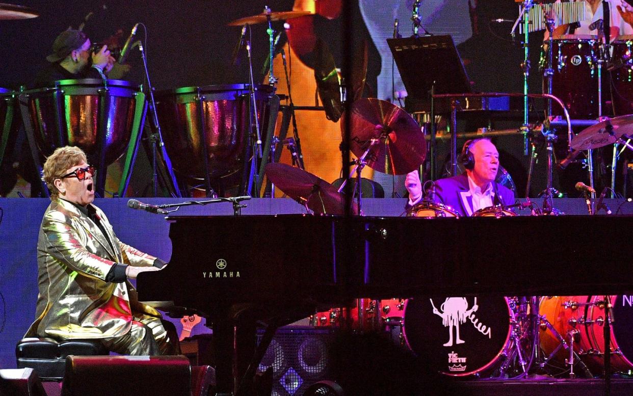 Elton John headlining the Pyramid Stage last year