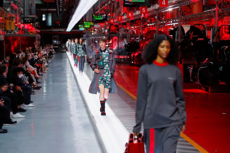 Luxury carmaker Ferrari's fashion show in Maranello