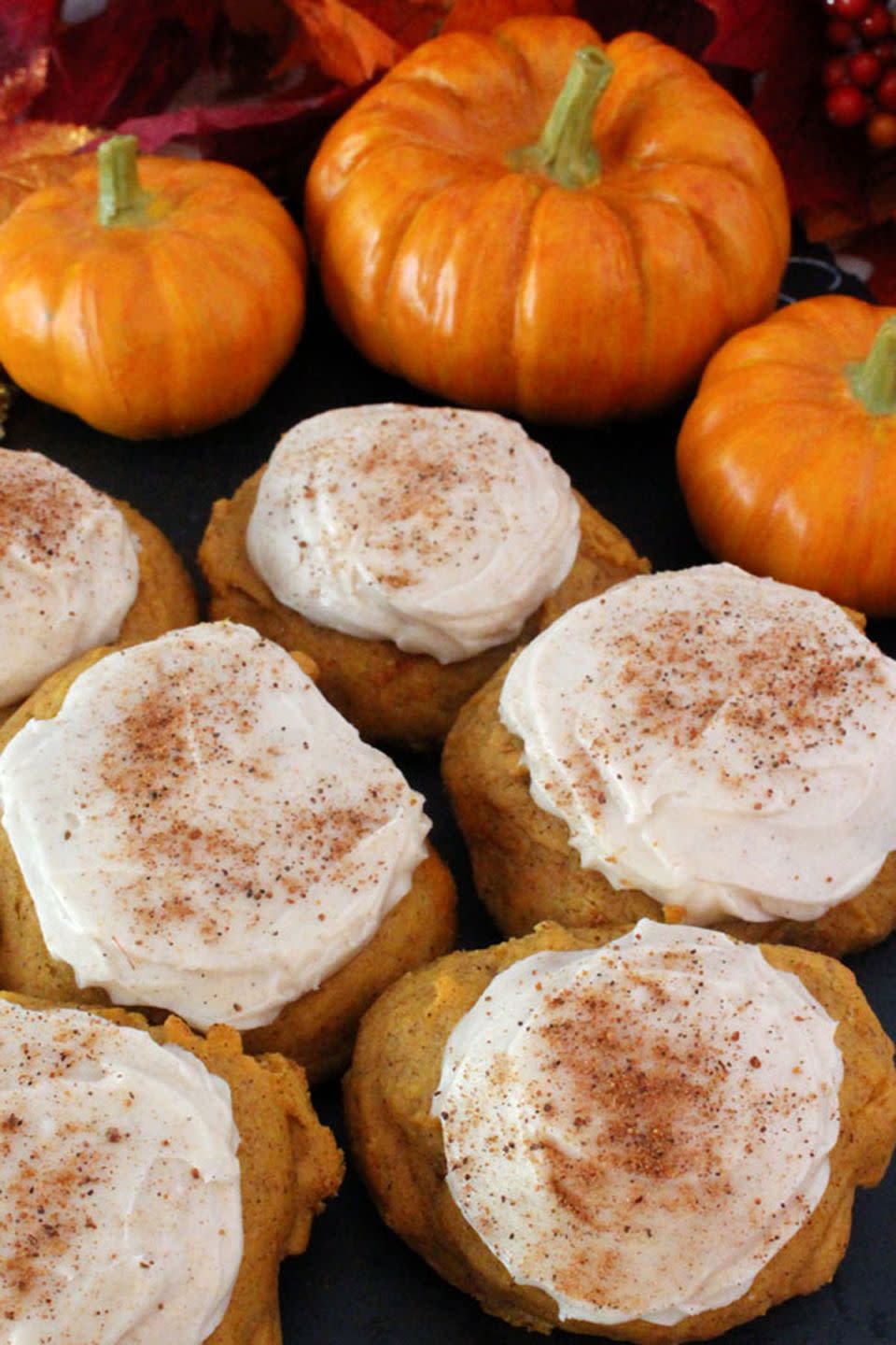 Pumpkin Spice Cookies with Cream Cheese Frosting