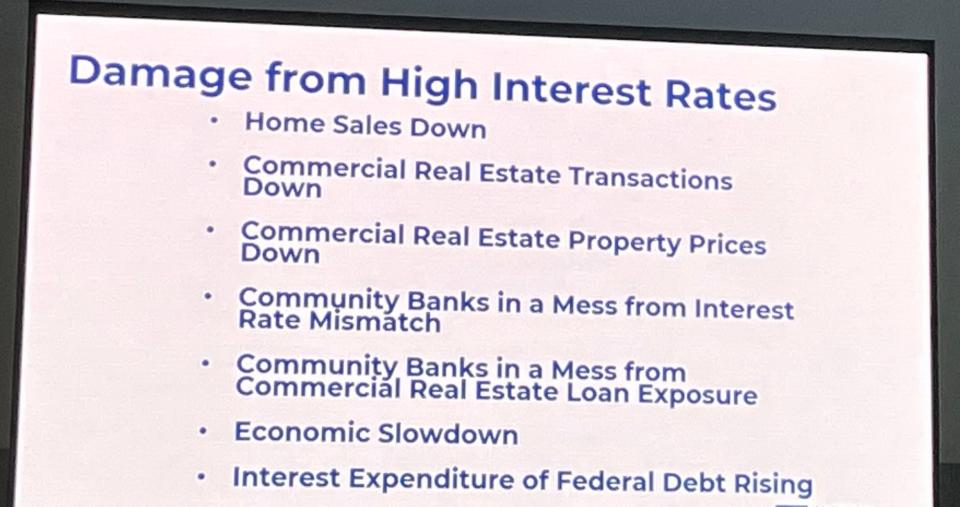 Economist Dr. Lawrence Yun warned of short-term interest rates with a stabilization and lower rates come spring. Yun spoke at the Naples Area Board of Realtors 2023 Economic Summit.