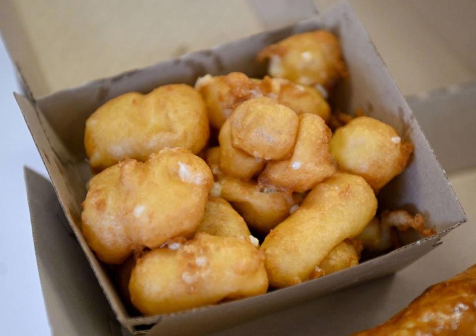 An order of beer battered cheese curds from Rosie’s Hotdogs and Handpies.