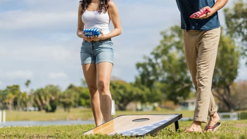 Cornhole is a classic outdoor activity, and this patriotic set is perfect for the 4th of July.