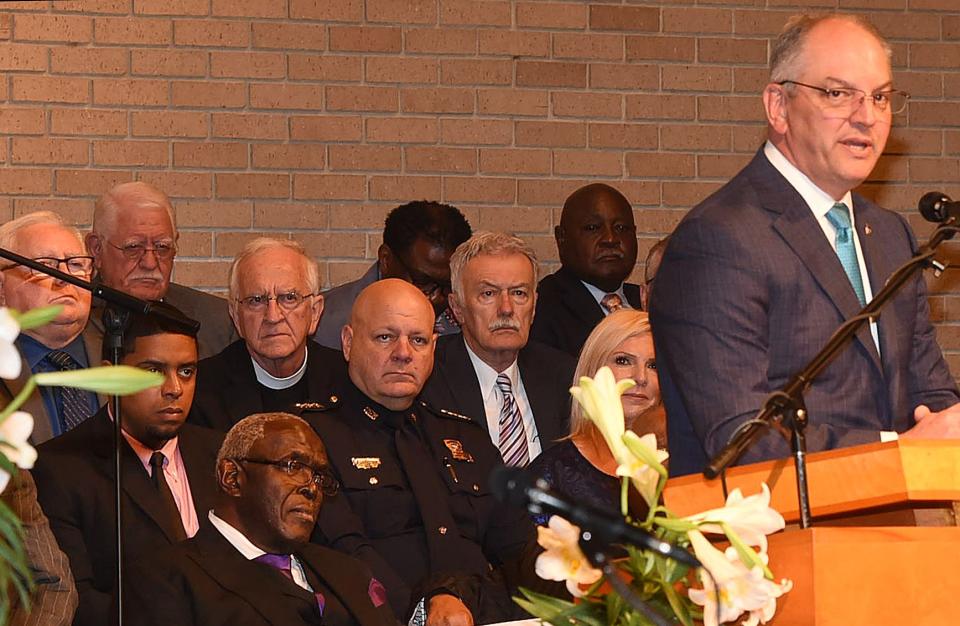 Congregations from three historically black churches held a Palm Sunday service intended to uplift the community after tragedy.