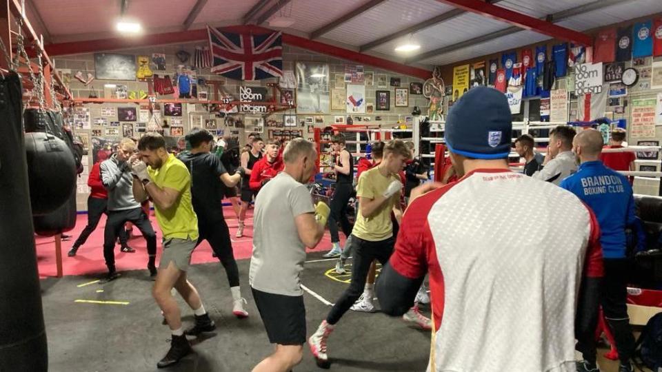 Fighters training at Brandon Boxing Club