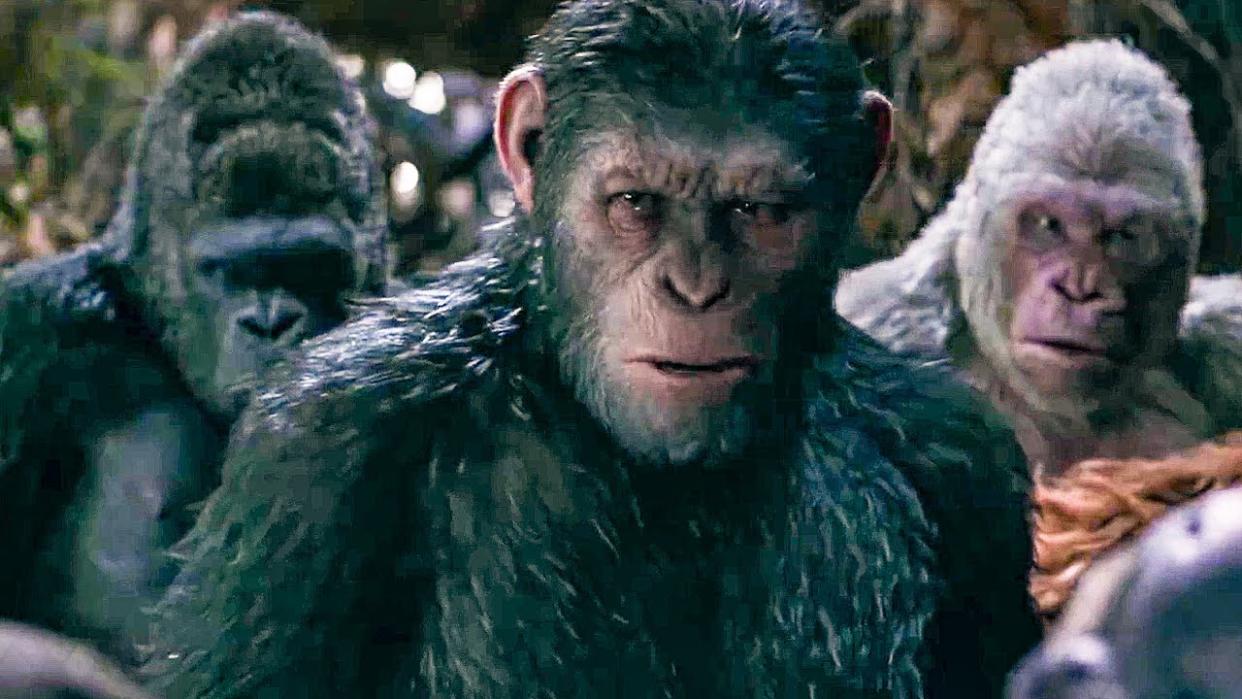 Andy Serkis as Caesar in 'War for the Planet of the Apes'. (Credit: Fox)