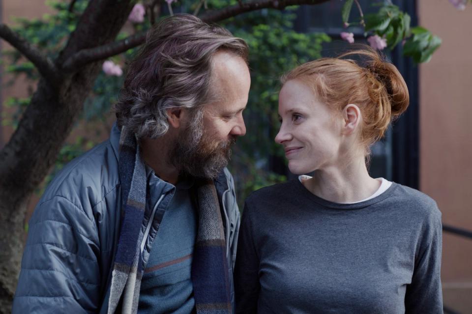 An unusual love story: Sarsgaard and Jessica Chastain in ‘Memory’ (Ketchup Entertainment)
