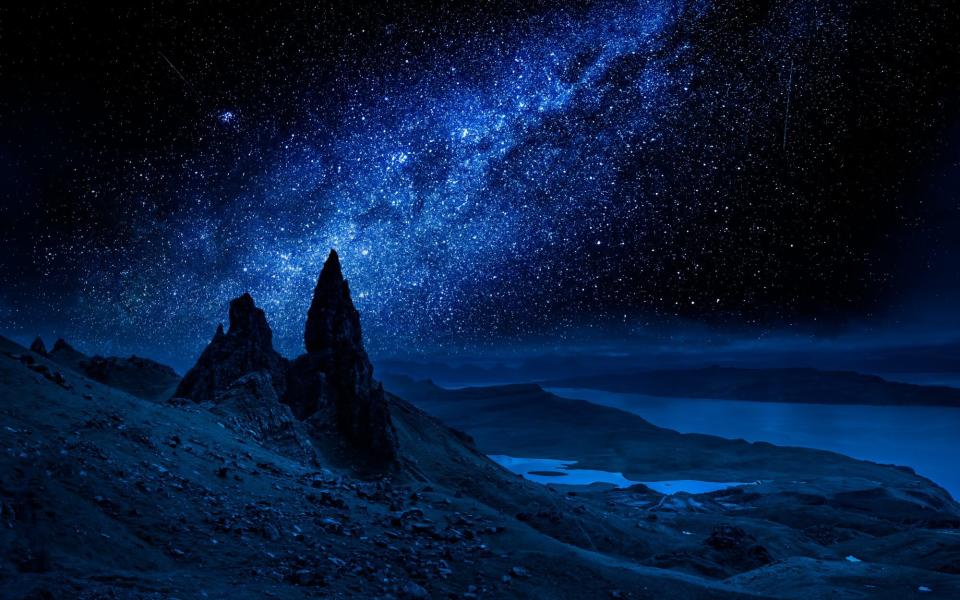 isle of skye scotland milky way night sky